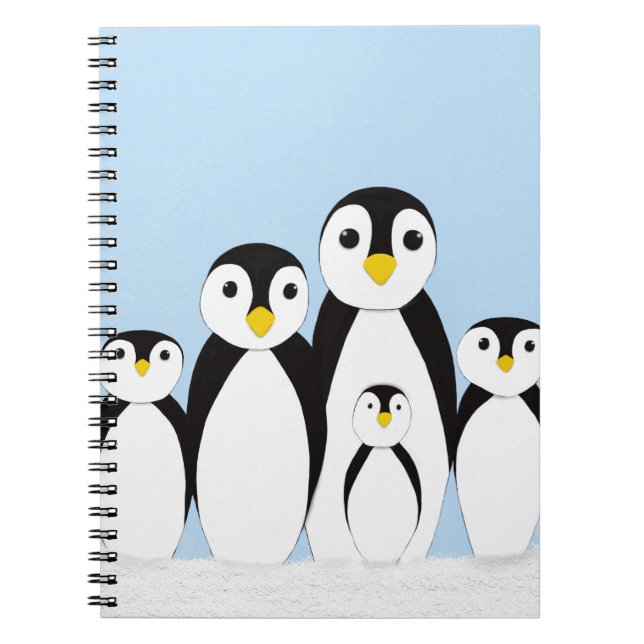 Cute Penguin Family Notebook (Front)