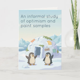 Cute Penguin First Igloo Dry Humour New Home Card