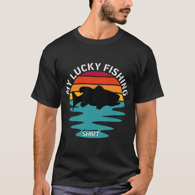 Cute Penguin FIshing T-Shirt (Front)