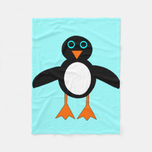 Cute Penguin Fleece Blanket