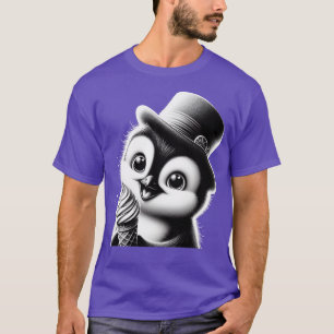 Cute penguin food club funny ice cream meme T-Shirt