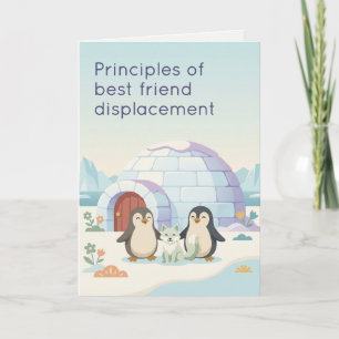 Cute Penguin Fur Baby Dry Humour New Pet Card