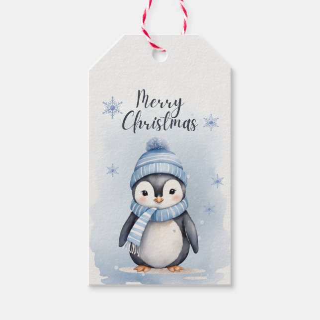 "Cute Penguin" Gift Tags (Front)