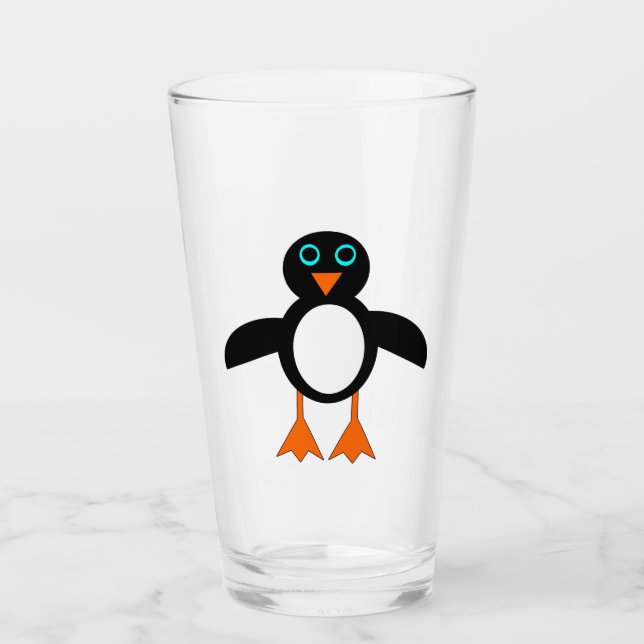 Cute penguin glass (Front)