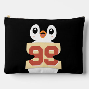 Cute Penguin Holding a Sign Accessory Pouch