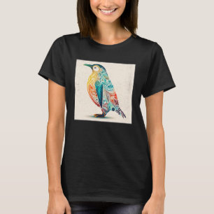 Cute Penguin Illustration Mandala Symbols Women Me T-Shirt