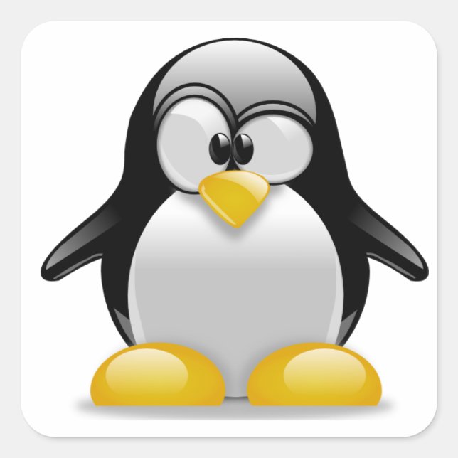 Cute Penguin in a Tux Sticker (Front)