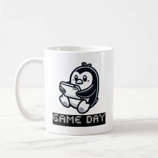 Cute Penguin is playing a Video Game - Game Day Coffee Mug