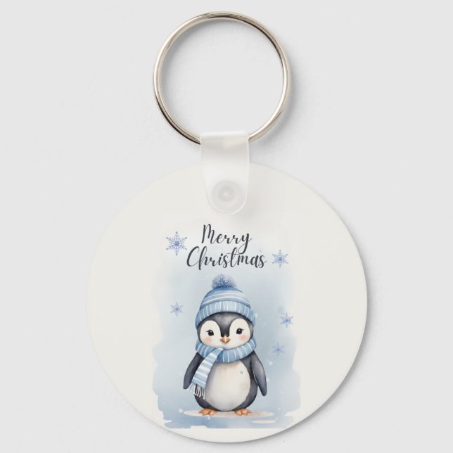 "Cute Penguin" Keychain (Front)