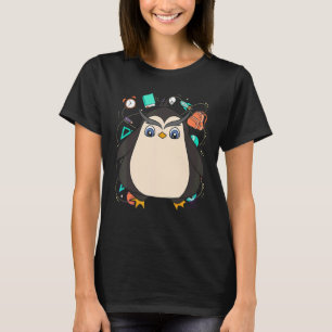 Cute Penguin  Kids Animal Bird School Student Peng T-Shirt