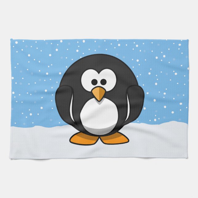 Cute Penguin Kitchen Towel (Horizontal)