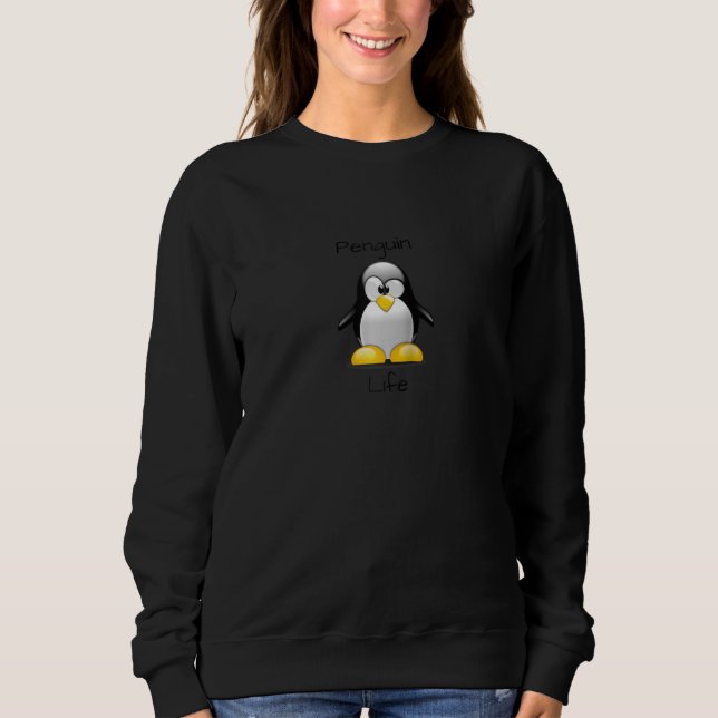 Cute Penguin Life Raglan Sweatshirt (Front)
