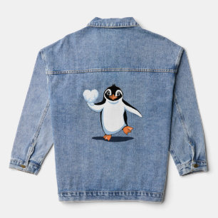 Cute Penguin Lover Denim Jacket