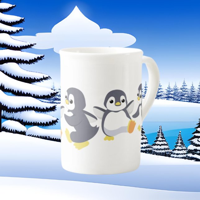 cute penguin lovers animal  bone china mug (Creator Uploaded)