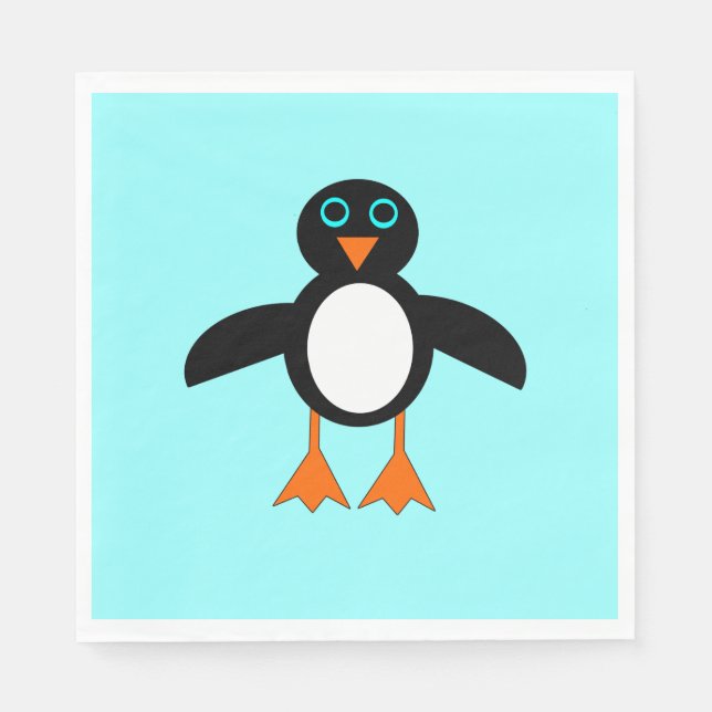 Cute Penguin Luncheon Napkins (Front)