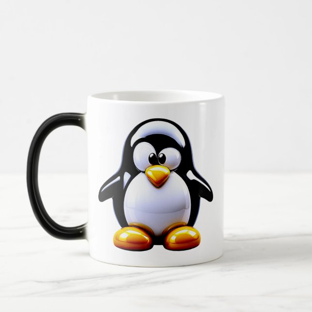 Cute Penguin Magic Mug (Left)