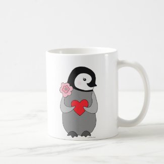 Cute Penguin Mug Adorable Baby Penguin Heart Mug