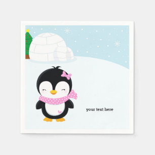 Cute penguin napkin