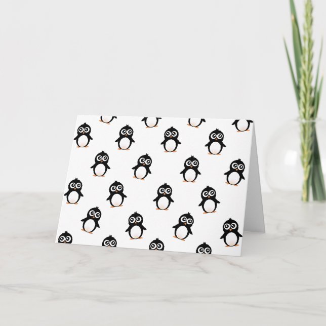 Cute penguin pattern card (Front)