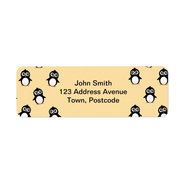 Cute penguin pattern - golden yellow (Front)