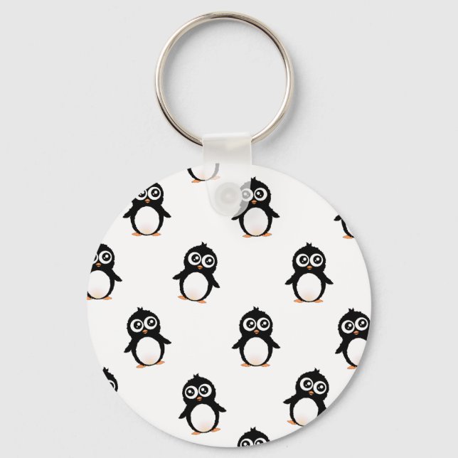 Cute penguin pattern keychain (Front)