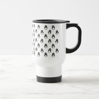 Cute penguin pattern travel mug
