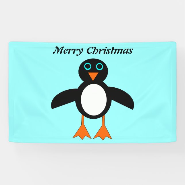 Cute Penguin Personalized Banner (Horizontal)