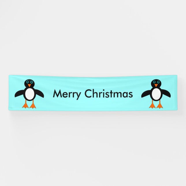 Cute Penguin Personalized Banner (Horizontal)