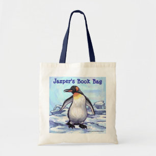 Cute Penguin Personalized Book Bag