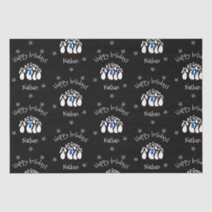 Cute Penguin Personalized Christmas Tissue Paper