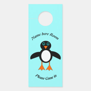 Cute Penguin Personalized Door Hanger