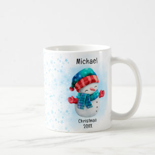 Cute penguin Personalized Name Christmas Coffee Mug