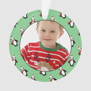 Cute Penguin Photo Frame Ornament