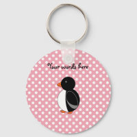 Cute penguin pink polka dots