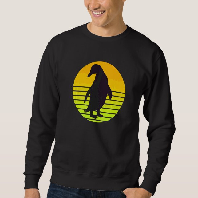 Cute Penguin Retro  1 Sweatshirt (Front)