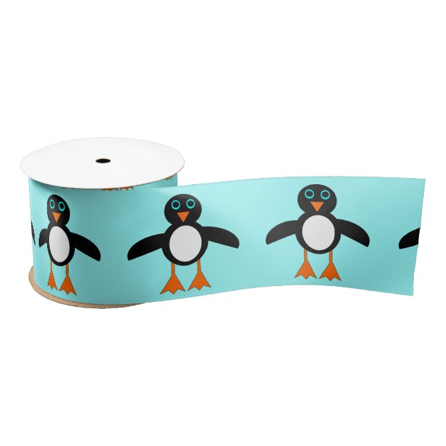 Cute Penguin Ribbon Satin Ribbon (Spool)