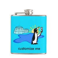 Cute Penguin Selfie Humour Cool Blue Custom