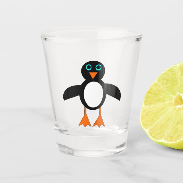Cute Penguin Shot Glass (Front)