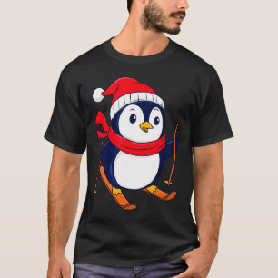 Cute penguin skiing - penguin lover bird watcher  T-Shirt