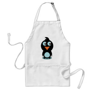 Cute Penguin Standing on Ice Standard Apron
