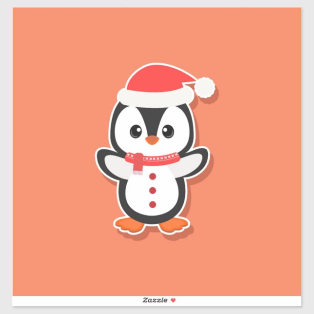 cute penguin Sticker Sheet Size: 14" x 14" Sheet (Sheet)