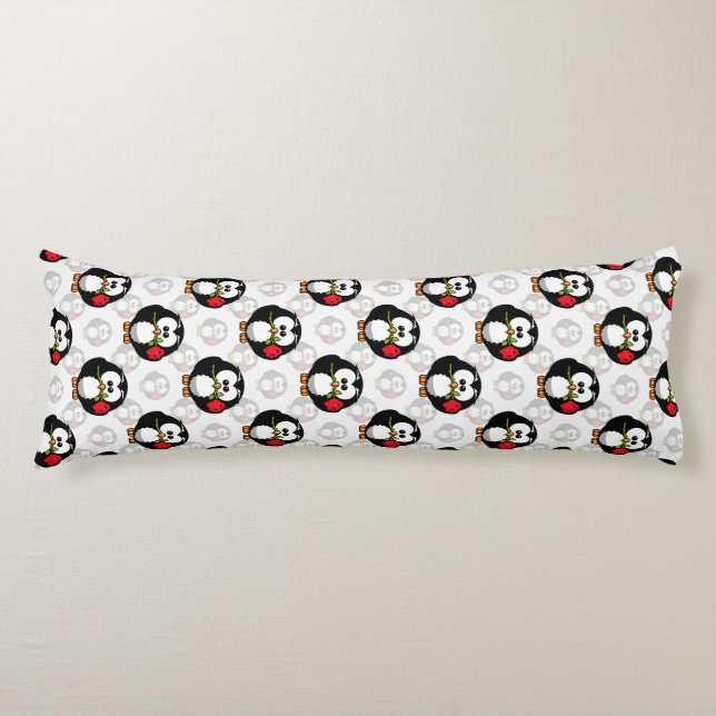 Cute Penguin Surface Pattern Design Print Body Pillow (Front)