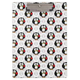 Cute Penguin Surface Pattern Design Print Clipboard