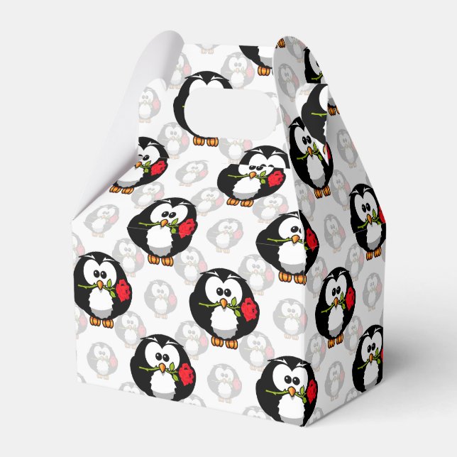 Cute Penguin Surface Pattern Design Print Favor Box (Front Side)