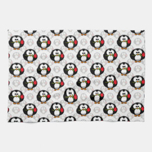 Cute Penguin Surface Pattern Design Print Kitchen Towel