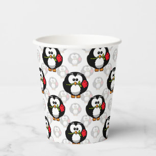 Cute Penguin Surface Pattern Design Print Paper Cups