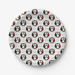 Cute Penguin Surface Pattern Design Print Paper Plate