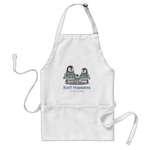 Cute Penguin Sweater Family Knit Happens Standard Apron