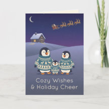 Cute Penguin Sweater Family | Modern Christmas