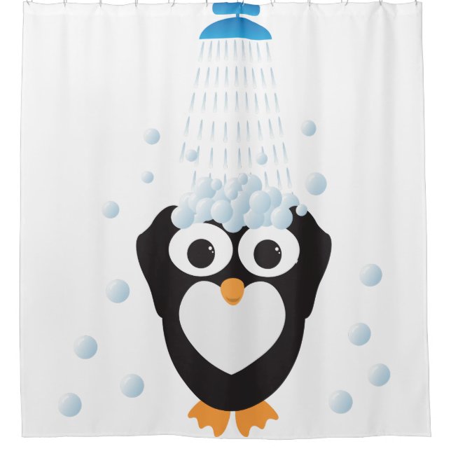Cute Penguin Taking a Shower (Front)